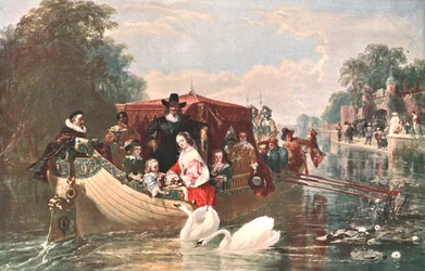 Epizod w szczęśliwe dni Karola I, 1853, c1902.