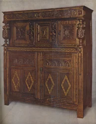 Szafka dębowa James Is Reign, c1615, 1936