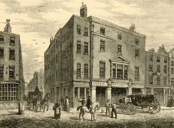 Stary sklep dla autokarów w Long Acre, 1881.