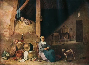 Stara kobieta obierająca gruszki, ok. 1640 r.