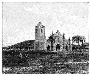 Stary kościół jezuitów, Pirayu, Paragwaj, 1895