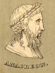 Anakreon, c582-485 pne, 1830.