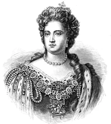 Anna 1665-1714, królowa Wielkiej Brytanii i Irlandii od 1702, 1880