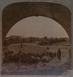 Akwedukt pokazujący Jerycho przez Arch, ok. 1900