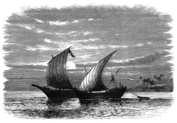 Arabskie dau na Morzu Czerwonym, ok. 1890 r.