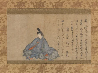 Ariwara Narihira 825-880... Wersja Fujifusa trzydziestu sześciu Nieśmiertelnych Poetów, I poł.