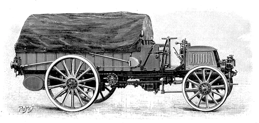 Ciężarówka wojskowa firmy Daimler, z 4-cylindrowym silnikiem 12 KM, 1904
