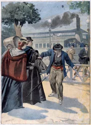 Zamach na Elżbietę Bawarską dokonany przez Luigiego Lucheniego, 1898