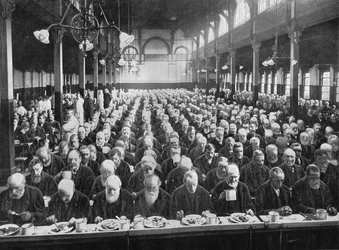 Na kolacji, St Marylebone Workhouse, Londyn, c1901 1903