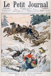 Zaatakowany przez wilki, Rosja, 1903