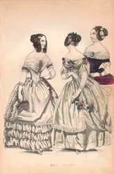 Suknie balowe, XIX wiek.