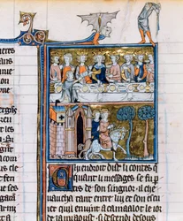 Bankiet i jeźdźcy, c1280-1290
