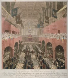 Bankiet w Guildhall, City of London, 1814 1815.