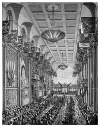Bankiet w Wielkiej Sali dla królowej Wiktorii, Guildhall, City of London, listopad 1837 1886