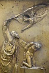 Baptysterium San Giovanni. Brama Raju. Abraham w ofierze Izaaka Florence Italie