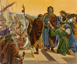 Barbarossa żegna się, wychodząc na swoją krucjatę, 1189, 1936.