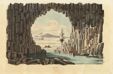 Kolumny bazaltowe w jaskini Fingala, Staffa, Inner Hebrides, Szkocja