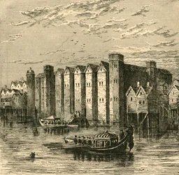 Zamek Baynards, widok opublikowany w latach 1790, 1897.