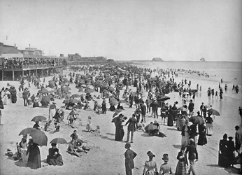 Plaża w Atlantic City, New Jersey, ok. 1897.