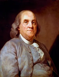 Benjamin Franklin, amerykański mąż stanu, drukarz i naukowiec, 1778