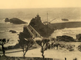 Biarritz - Skała Dziewicy, ok. 1930.