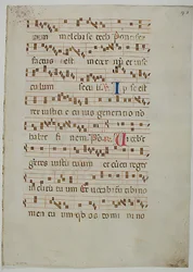 Bifolium z antyfonarza, włoski, XIV w. .