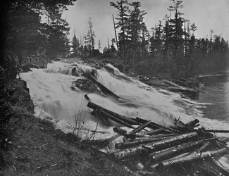 Big Falls, rzeka Peshtigo, Wisconsin, ok. 1897.