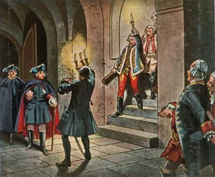 Zdjęcie 76: Fryderyk Wielki w zamku Lissa. 5 grudnia 1757, 1936.