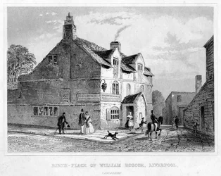 Miejsce urodzenia Williama Roscoe, Liverpool, Lancashire, XIX wiek