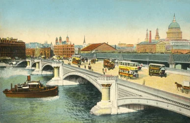 Blackfriars Bridge, Londyn, ok. 1910.