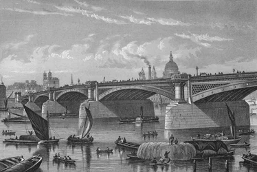 Blackfriars Bridge od strony Surrey, Londyn, c1875 1878