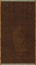 Bodhidharma Przekraczanie Jangzi na trzcinie, XV wiek.