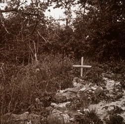Ciało niemieckiego żołnierza, Ablain-Saint-Nazaire, północna Francja, c1914-c1918.