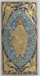 Okładka książki tablica z Chrystusem w majestacie, francuski, ca. 1200.