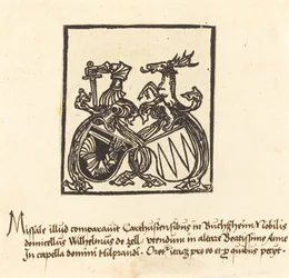 Ekslibris Wilhelma von Zella, rok 1500 lub później.