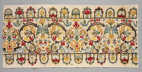 Obramowane paski spódnicy, 1600-1700.