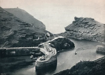 Boscastle - Widok na port, 1895