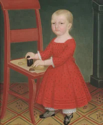 Chłopiec z blond włosami, ca. 1840-50.