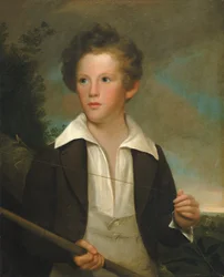 Chłopiec z wędką, ca. 1840.