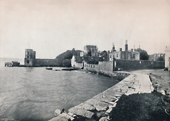 Wyspa Branksea – Widok ogólny zamku, 1895