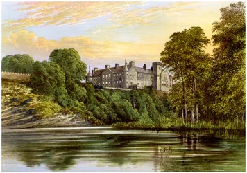 Zamek Brechin, Brechin, Angus, Szkocja, dom hrabiego Dalhousie, c1880