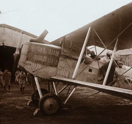 Dwupłatowiec Breguet zaraz wystartuje, c1914-c1918