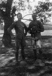 Brytyjscy żołnierze, Muttra, Indie, 1917