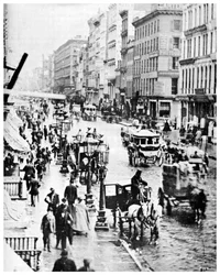 Broadway i Spring Street, Nowy Jork, USA, 1867 1955