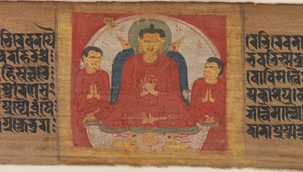 Budda z rękoma podniesionymi w Dharmacakra Mudra..., ca. 1090.
