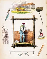 Handel budowlany, ok. 1845