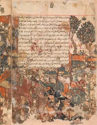 Mission Folio 5v, 6r Burzuyi z Kalila Wa Dimna z Bidpai, XVIII wiek.