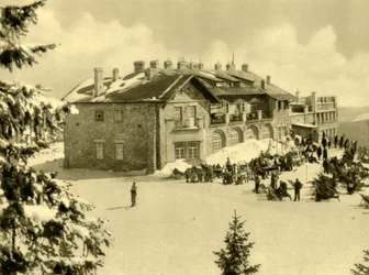 Stacja kolejki linowej, Góry Rax, Dolna Austria, ok. 1935. ten