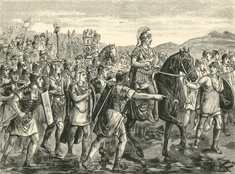 Cezar przekraczający Rubikon, 1890.