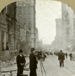 California St., z niecierpliwością czekam na zajezdnię promową – Banking District, 1906.